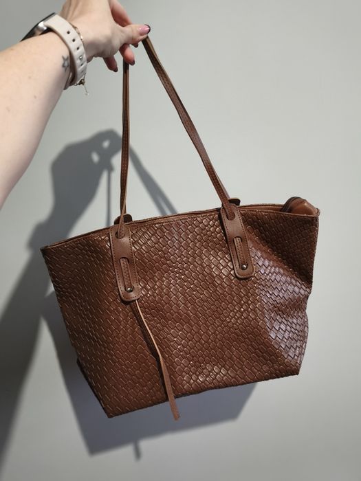 Duża pleciona torba shopper