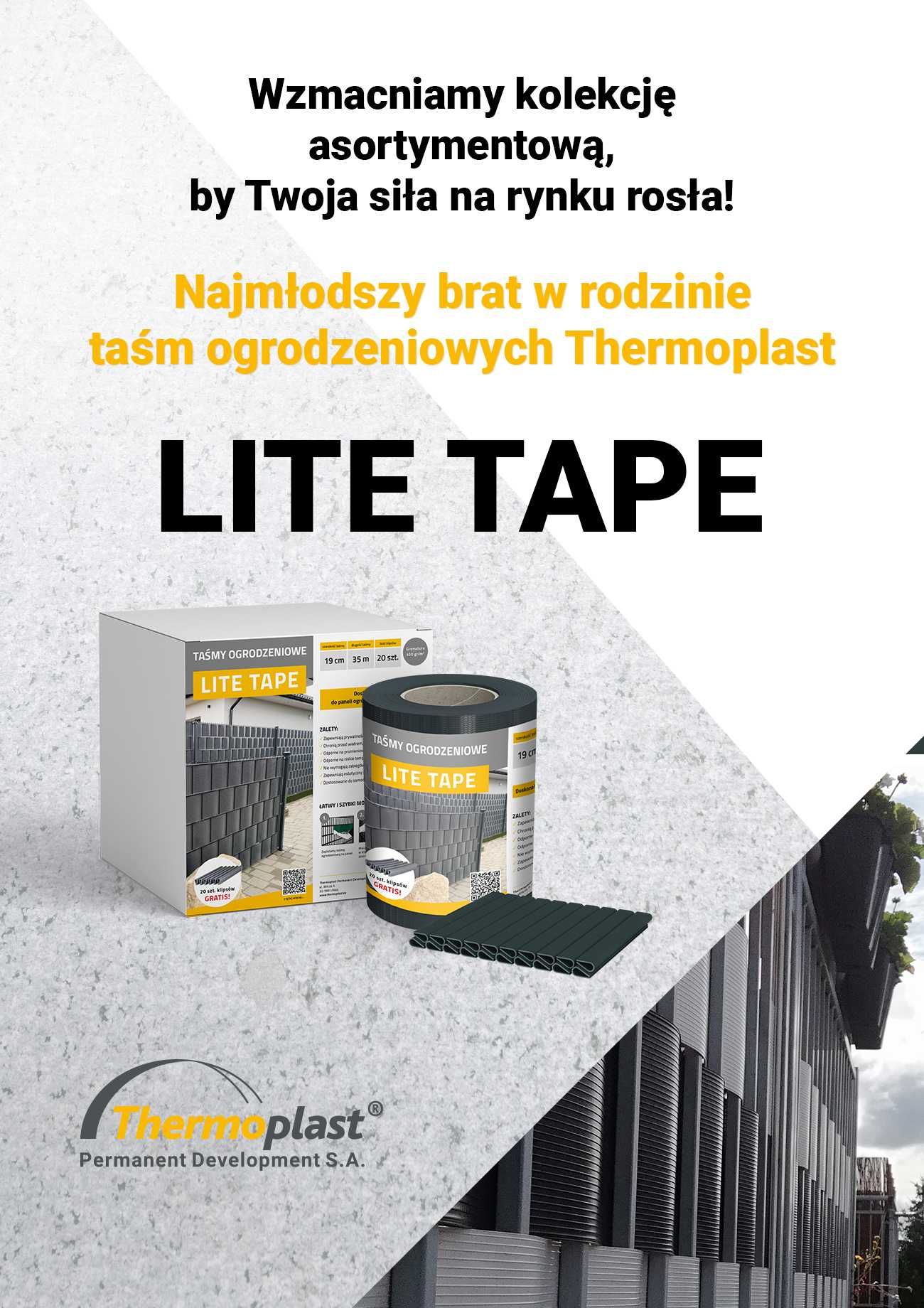 Taśma ogrodzeniowa Lite Tape szer.19cm x dł.35mb kol. zielony