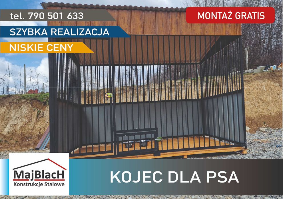 Kojec dla Psa - Dowolny Wymiar prosto od producenta  - Maj-Blach