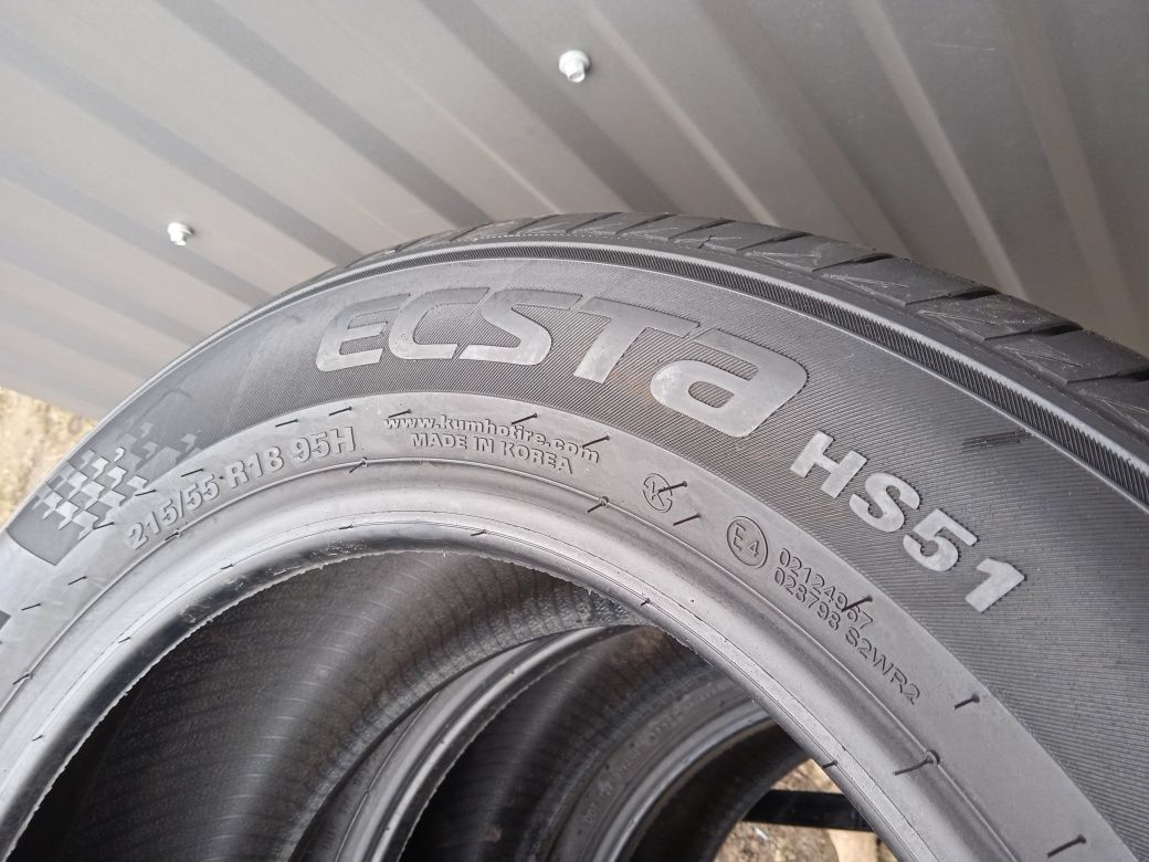 Opony Letnie Używane 215/55R18 Kumho Komplet Jasło