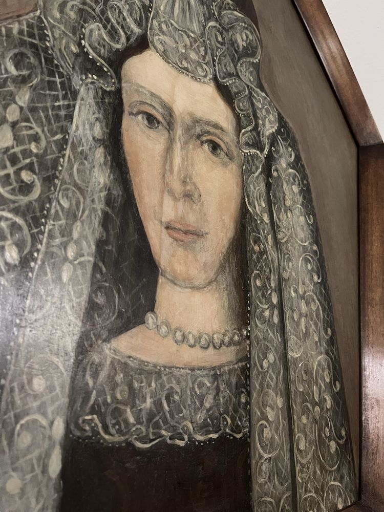 Obraz olejny na desce muzeum historyczne warszawa koronka portret home