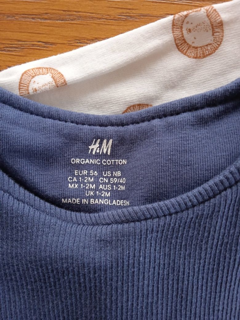 Komplet spodnie bluzka H&M 56