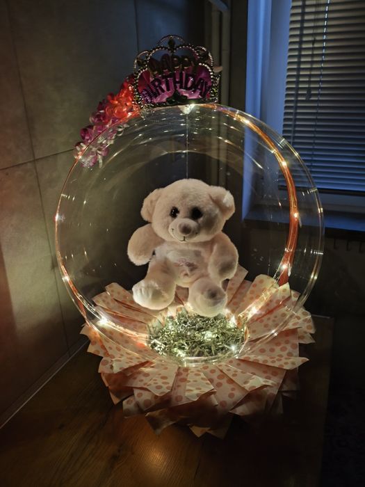 Balony z plusem , miś w Balonie na prezent