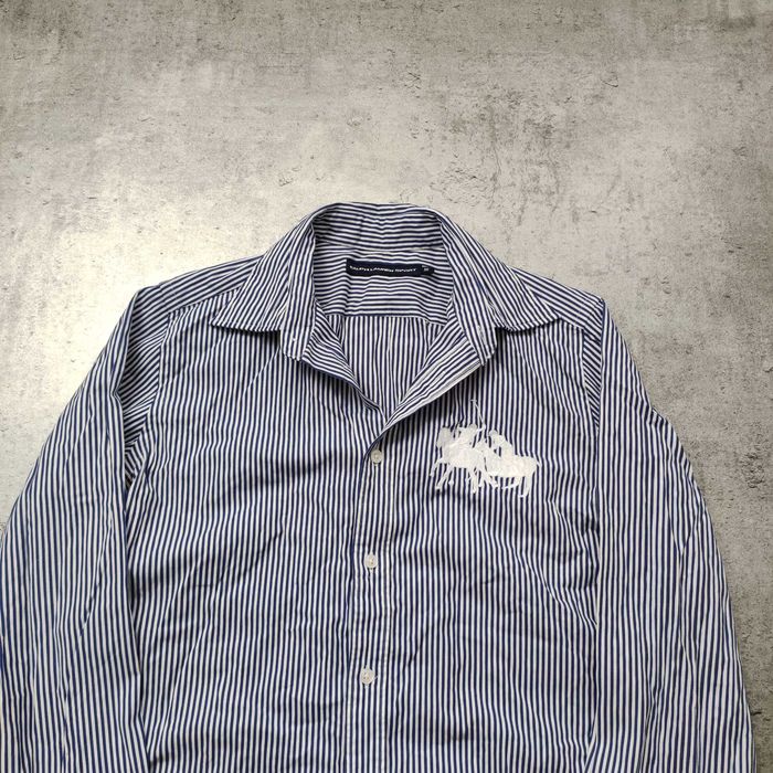 DAMSKA Koszula Elegancka PREMIUM Paski Haft Logo Konik Ralph Lauren