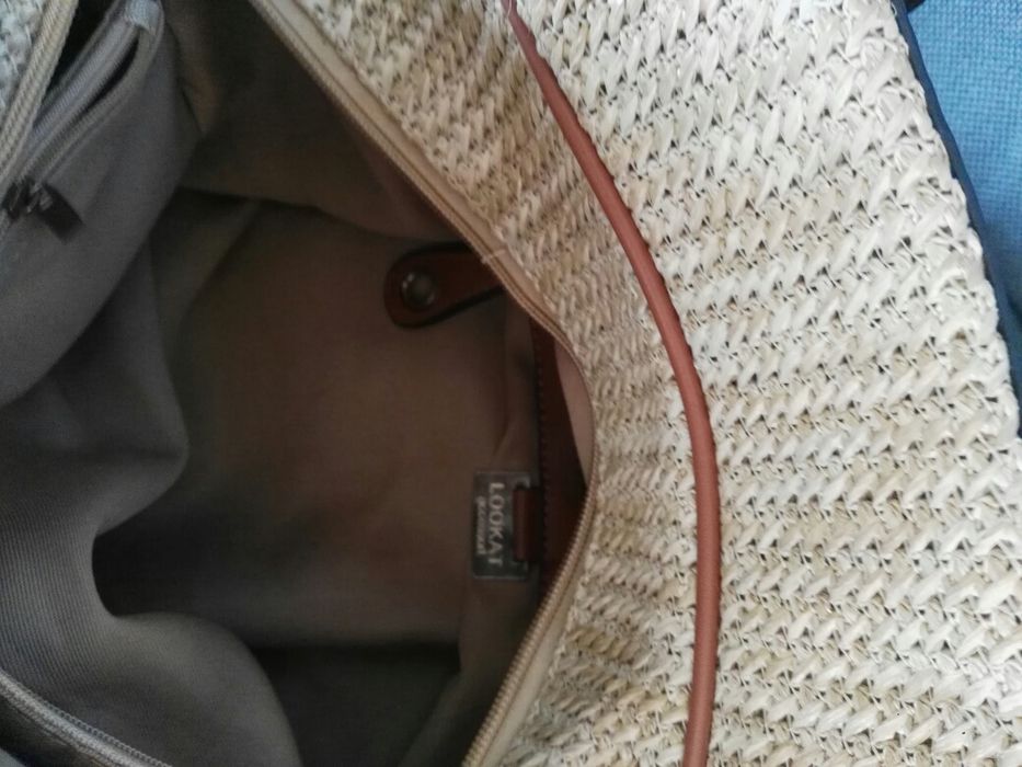 Mala tecido palhinha