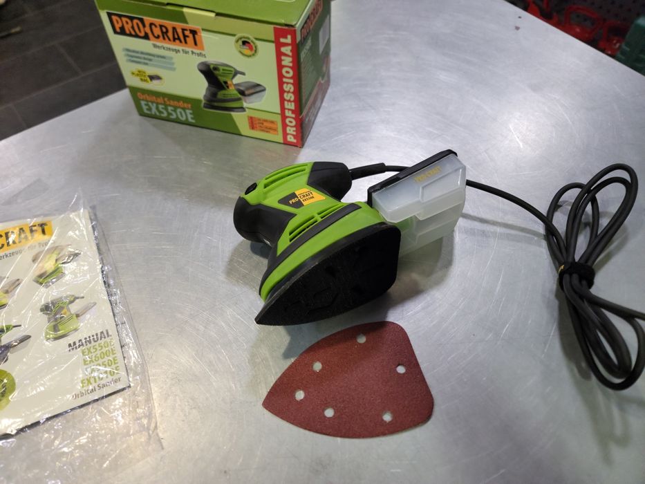 Вибрационная Эксцентриковая Шлифмашина ProCraft EX550E Гарантия 12мес