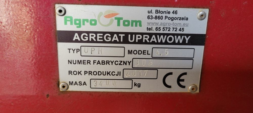 Agregat uprawowy Agro Tom UPH 4.5
