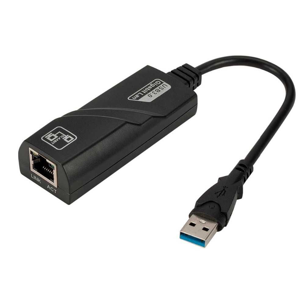 Adaptador Rede USB 2.0/ 3.0 p/ 100/ 1000Mbps Gigabit Ethernet LAN RJ45