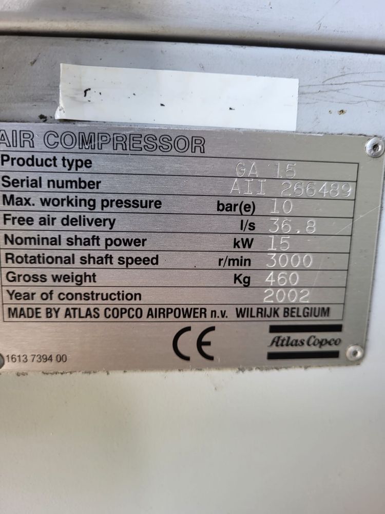 Kompresor śrubowy Atlas copco