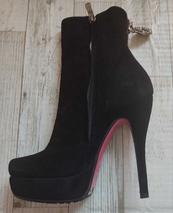 Женские ботильоны бренда PAOLETTI  черные замшевые, размер 35