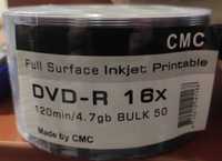 Диск з покриттям під друк DVD-R CMC Glossy Inkjet 4.7 GB 50шт/уп