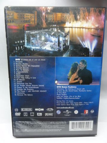 DVD Andrea Bocelli. 18 ком.115мин,2006г. Лицензия! Состояние отличное!