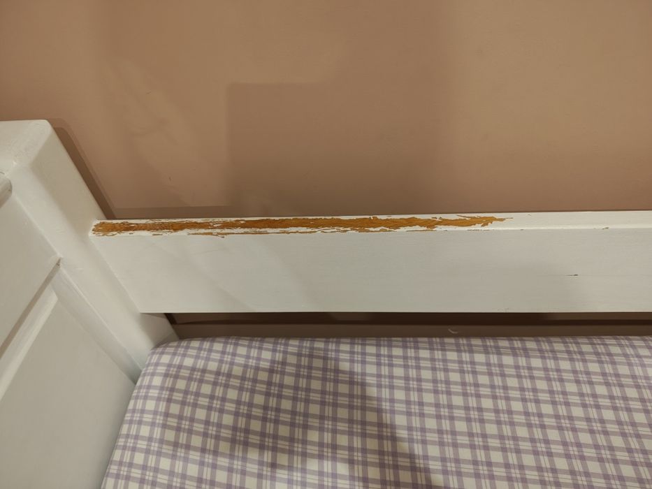 Łóżko białe sosnowe 90x190