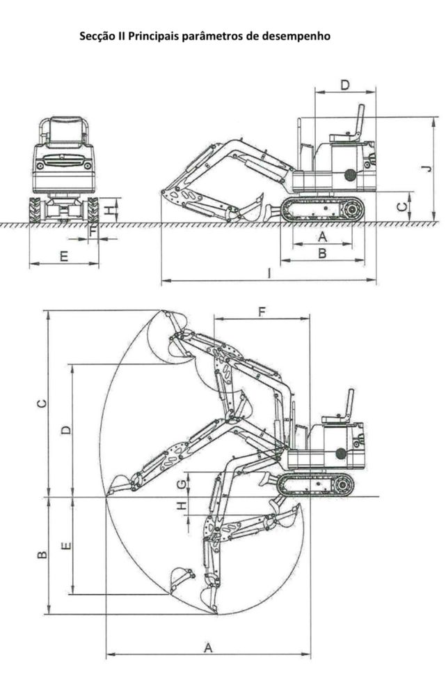 Mini giratoria escavadora 0.8