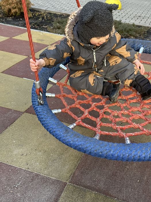 Зимовий комбінезон H&M, теплий, шапочка шолом talvi