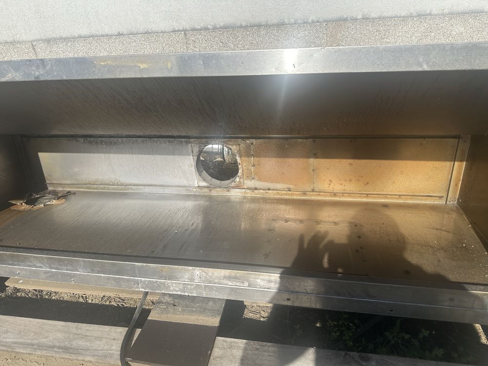 Hotte industrial em inox - Usada (Sem Filtros)