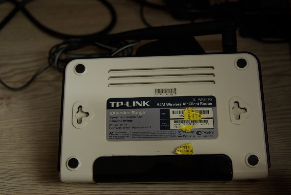 router TP-LINK TL-WR543G