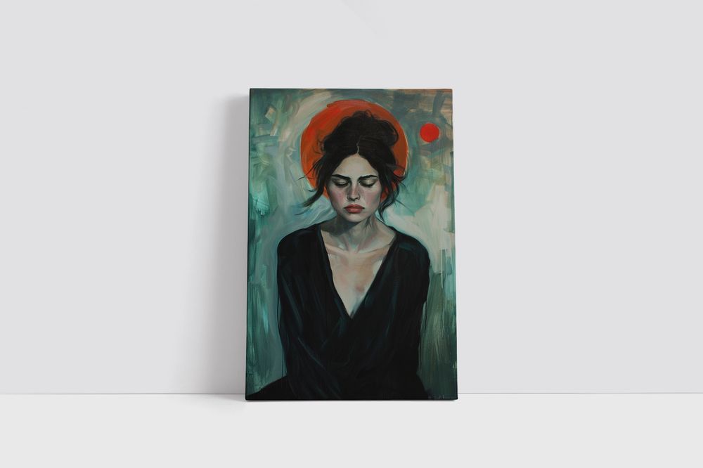 Abstrakcyjny Portret Mistyczny 40x60 cm - Obraz na Płótnie do Wnętrz