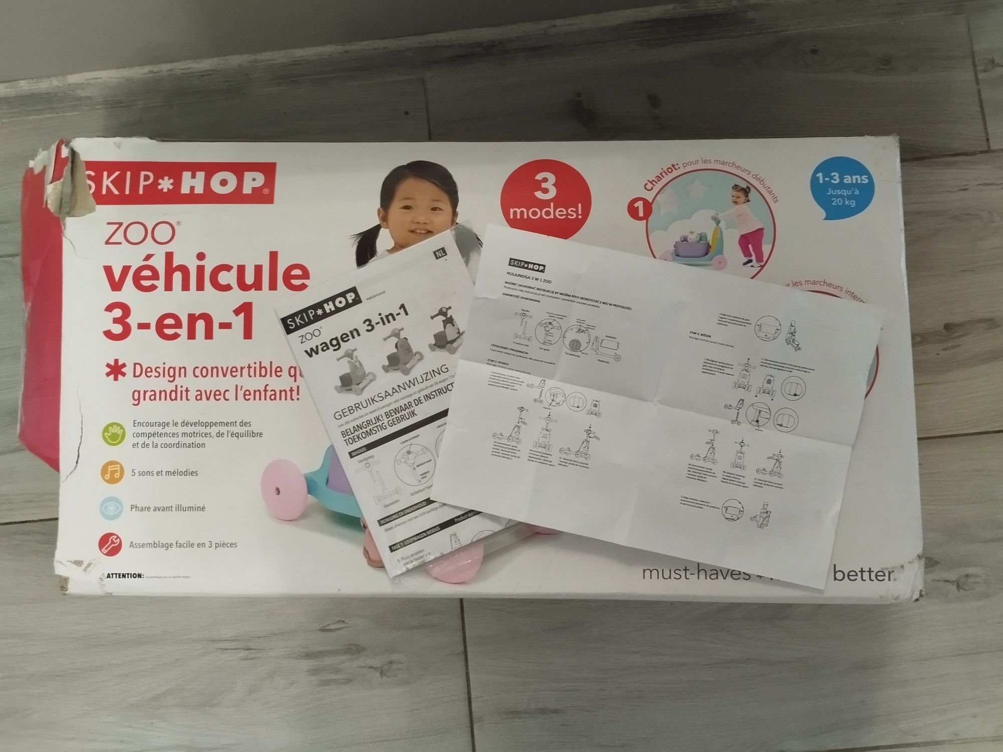 Skip Hop Hulajnoga 3W1 Zoo Jednorożec