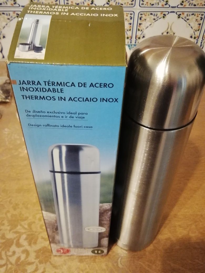 2 Termos Jarro Térmico Inox