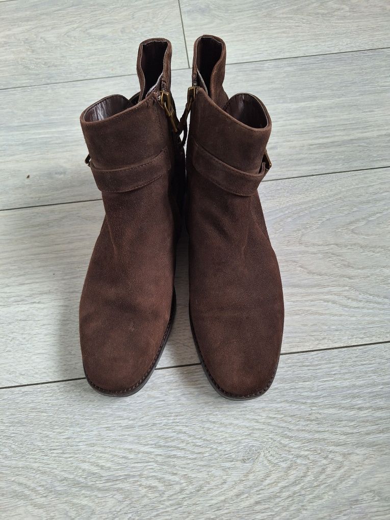 Skórzane botki Ralph Lauren rozmiar 38