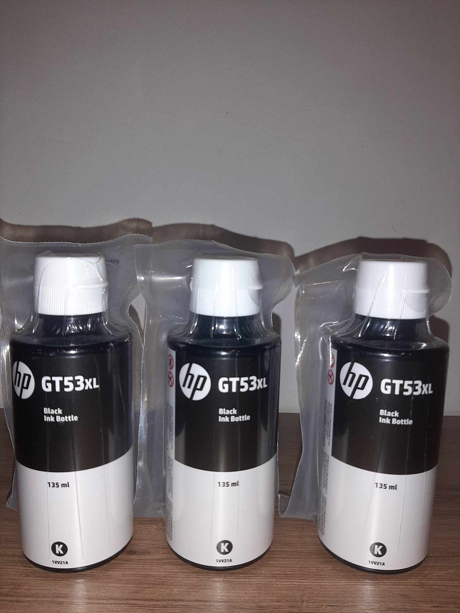 3 Tusze do drukarki HP oznaczenie GT53xl