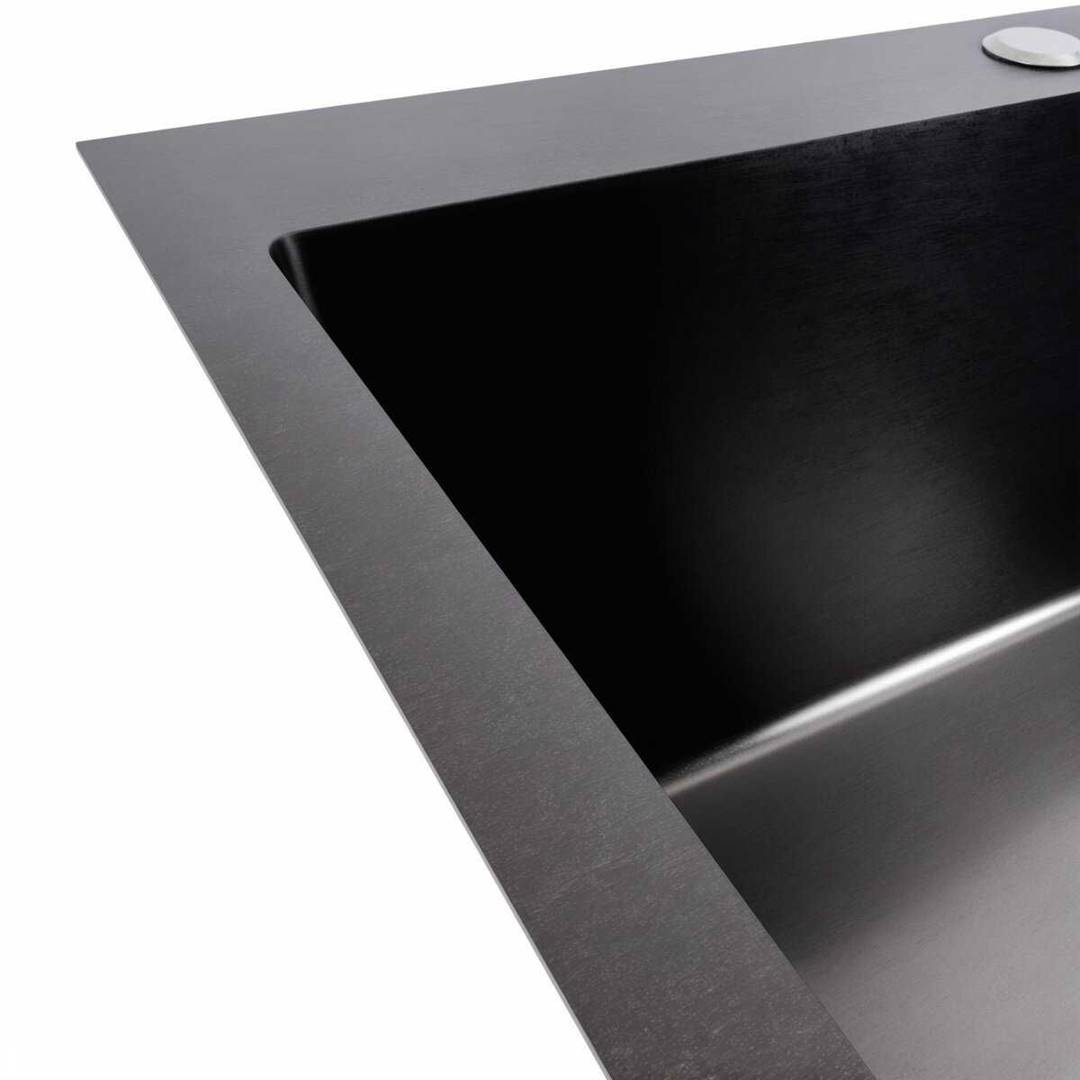 Кухонная морйка platinum  (600X500X230 ММ) pvd чорная