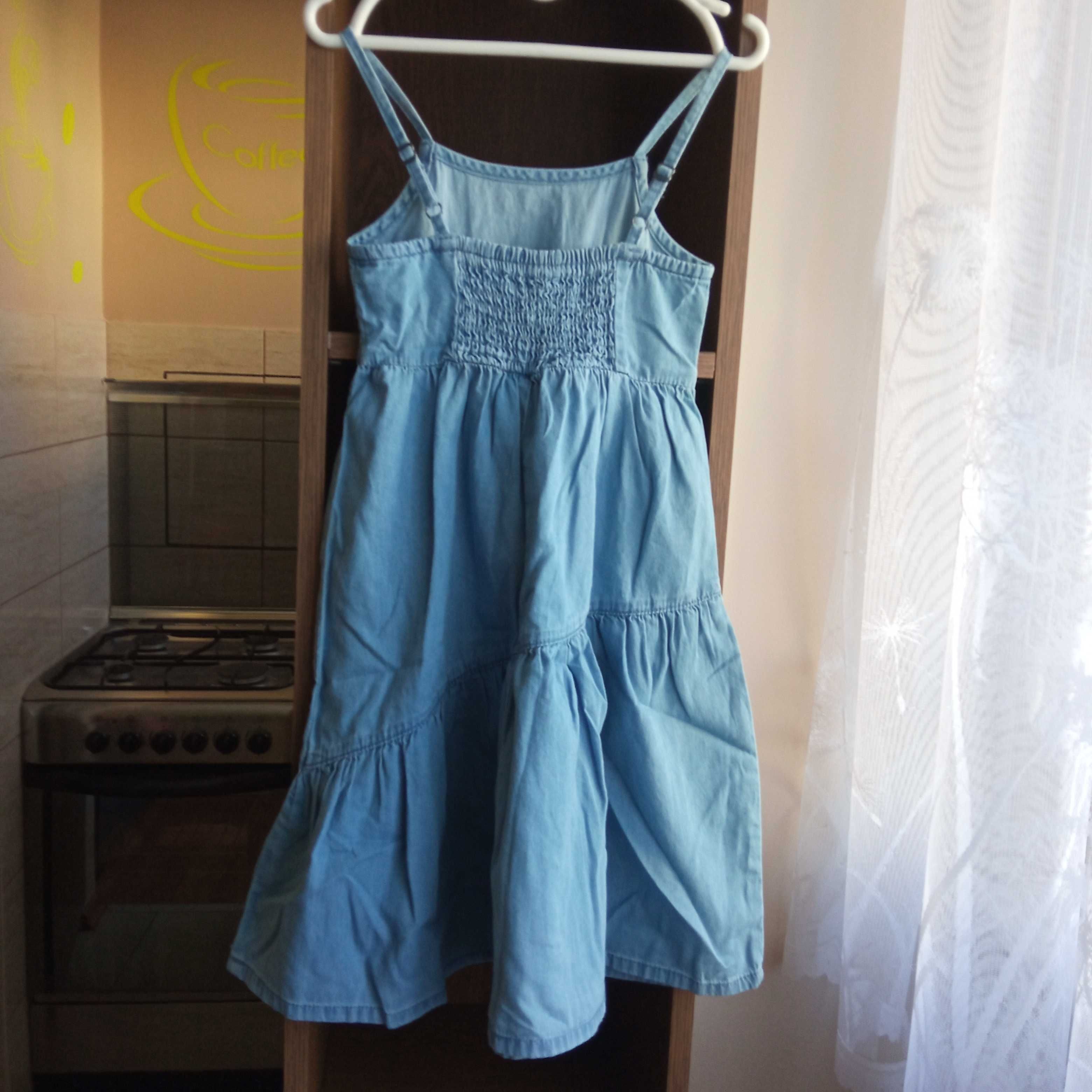 Jeansowa sukienka dziewczęca r. 110