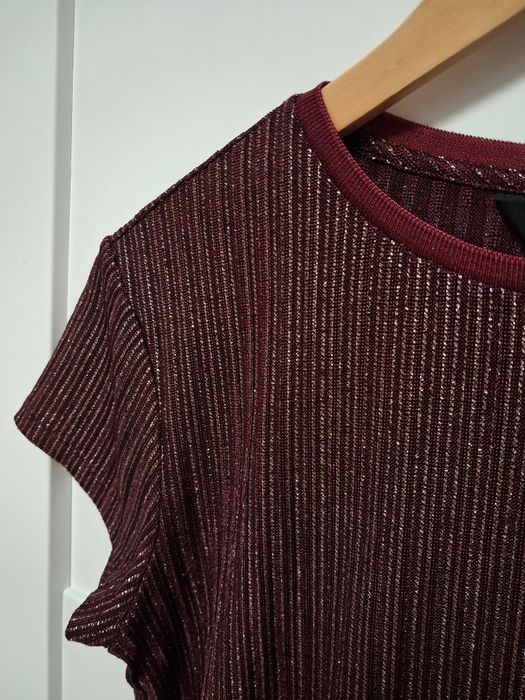 Ted Baker bordowa bluzka połyskującą damska M