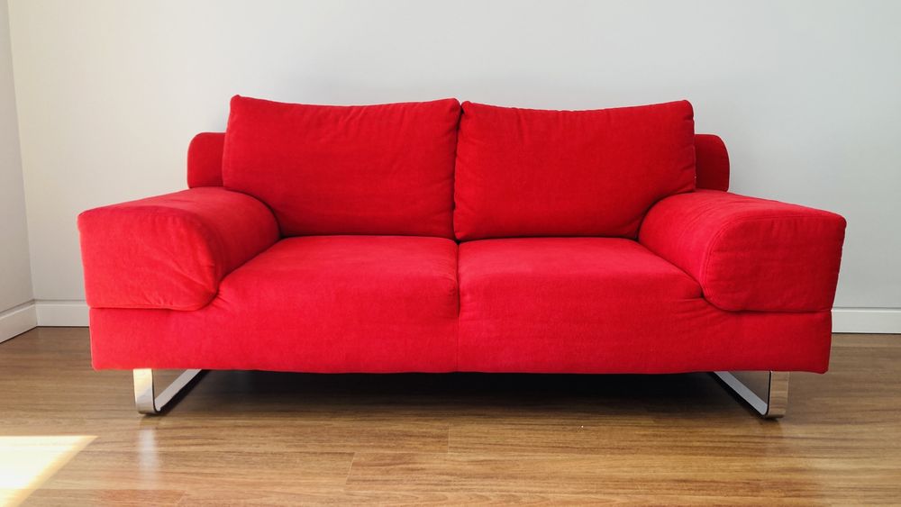 Sofá 2 Lugares Vermelho Vivo