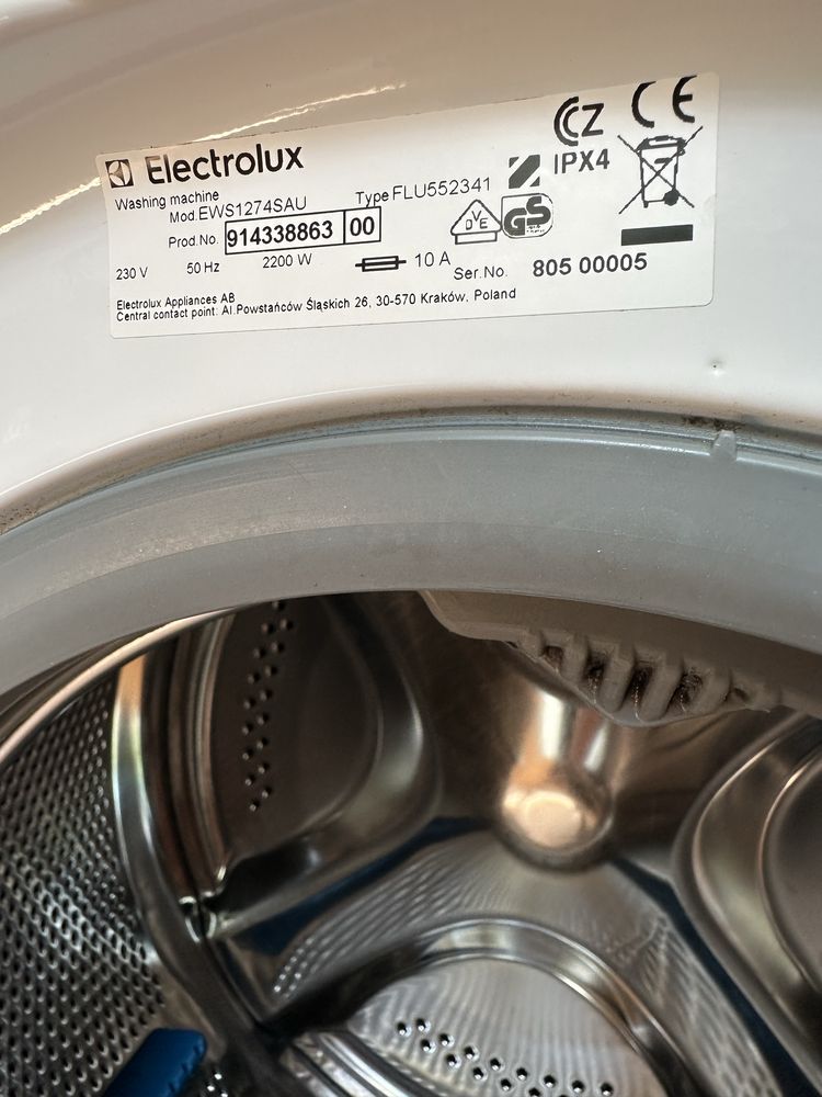 пральна/стиральная машина Electrolux модель EWS1274SAU 7кг‼️
