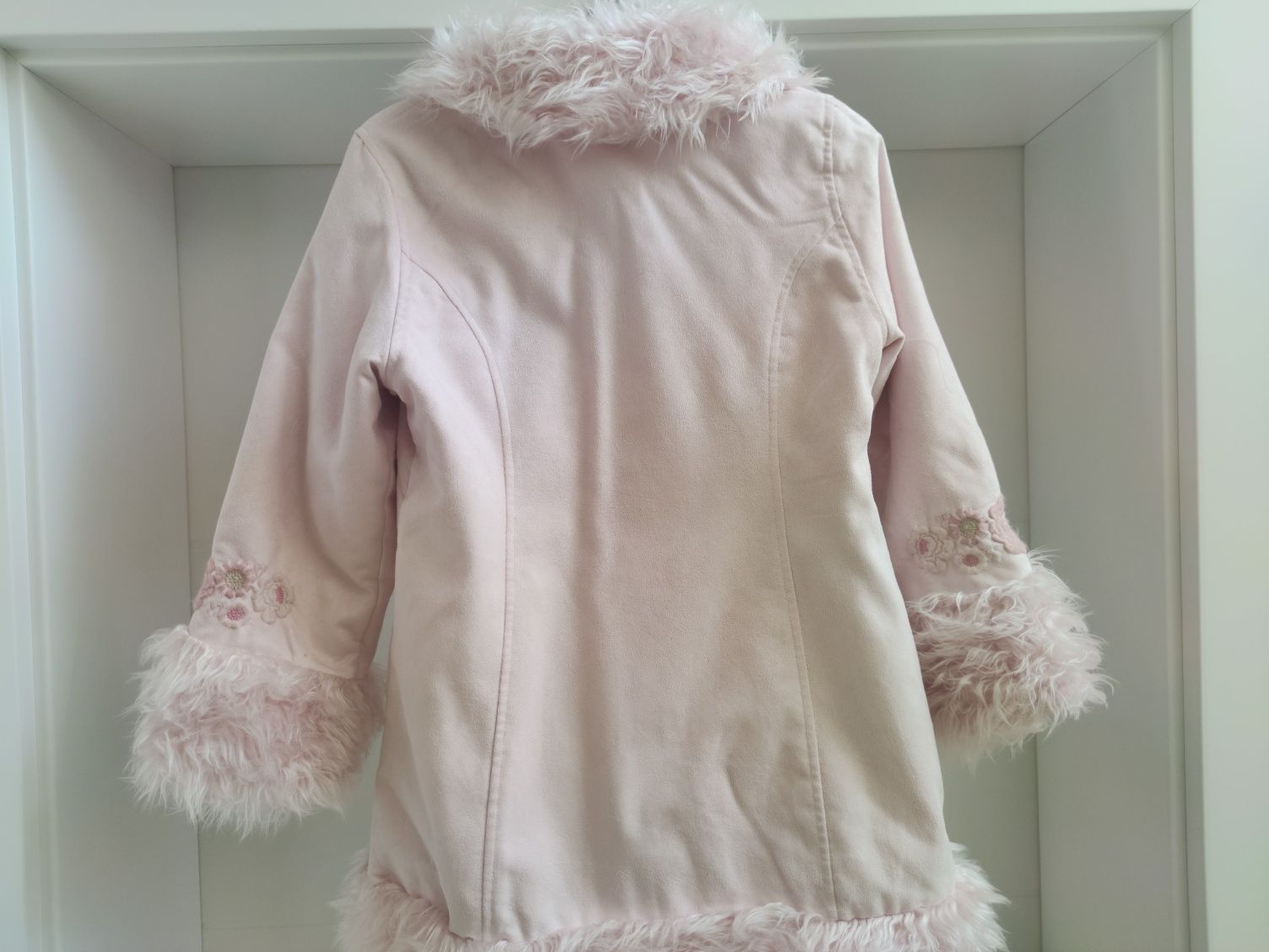 Płaszczyk z futerkiem H&M 8-9lat 134cm