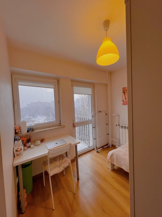 Pokój Sady Żoliborskie 15m2 Z BALKONEM blisko Arkadia, METRO MARYMONT