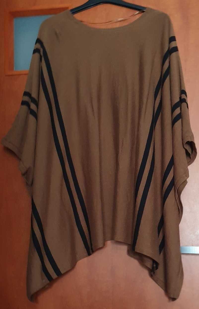 H&M PONCZO Sweter damski ONE SIZE Boho