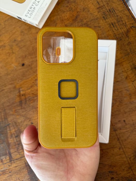 Peak Design Everyday Loop capa iPhone 15 Pro, amarelo
