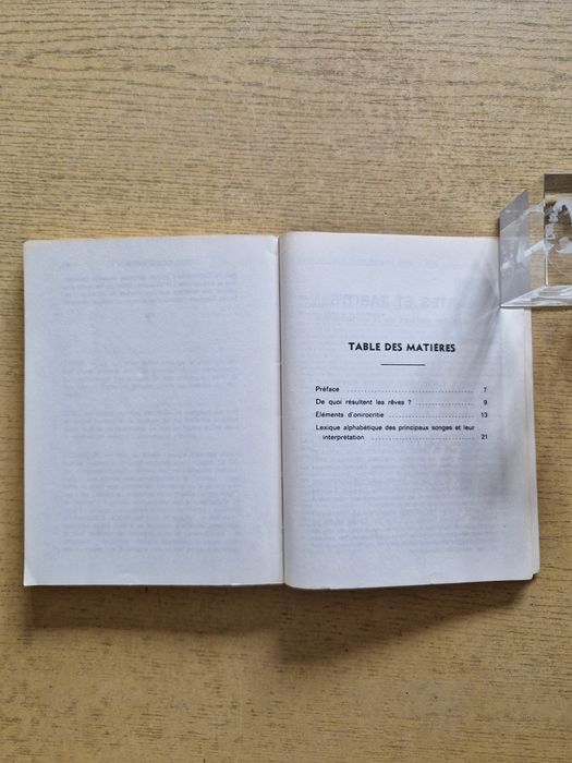 Książka w języku francuskim słownik snów autor Thylbus