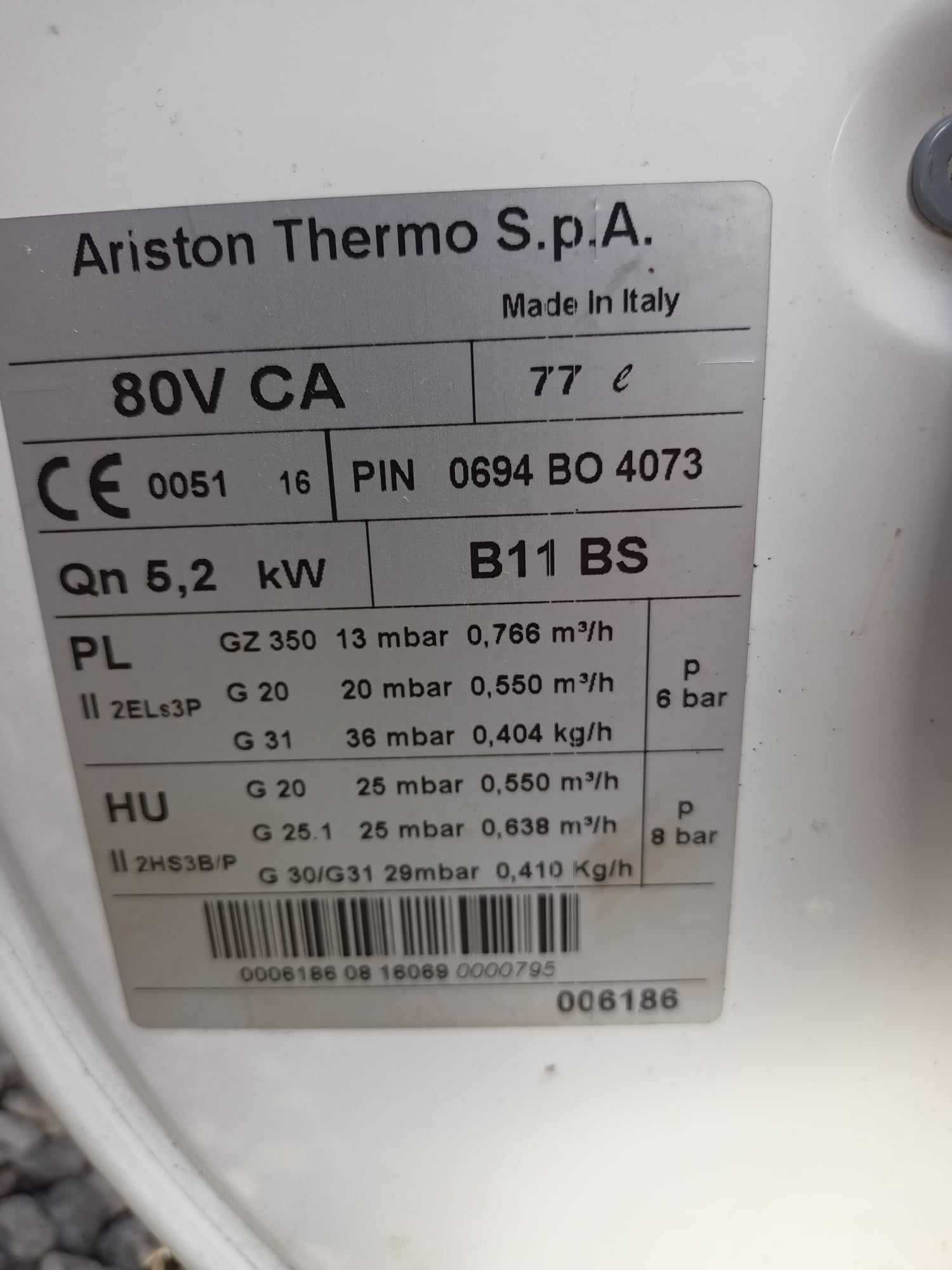 Bojler Ariston Thermo 80 litrów- sprawny