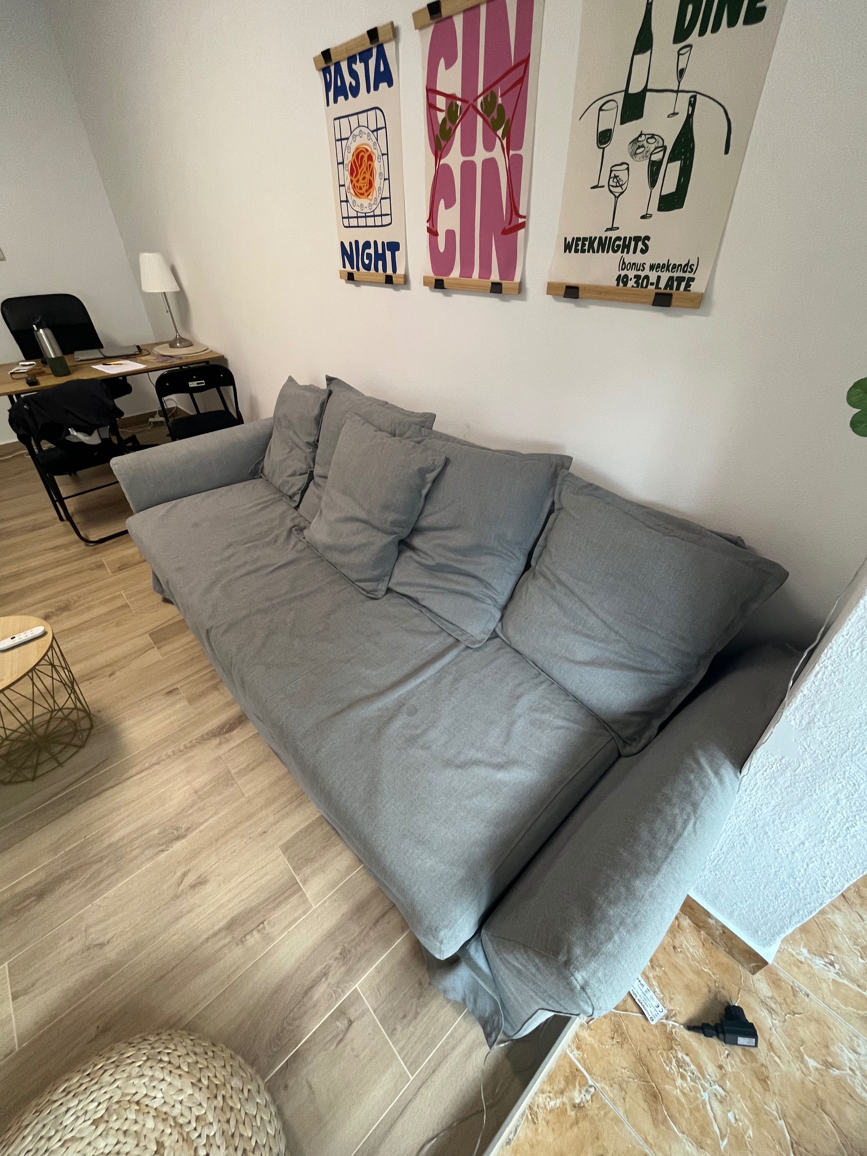 Urgente - Sofá-cama cinzento