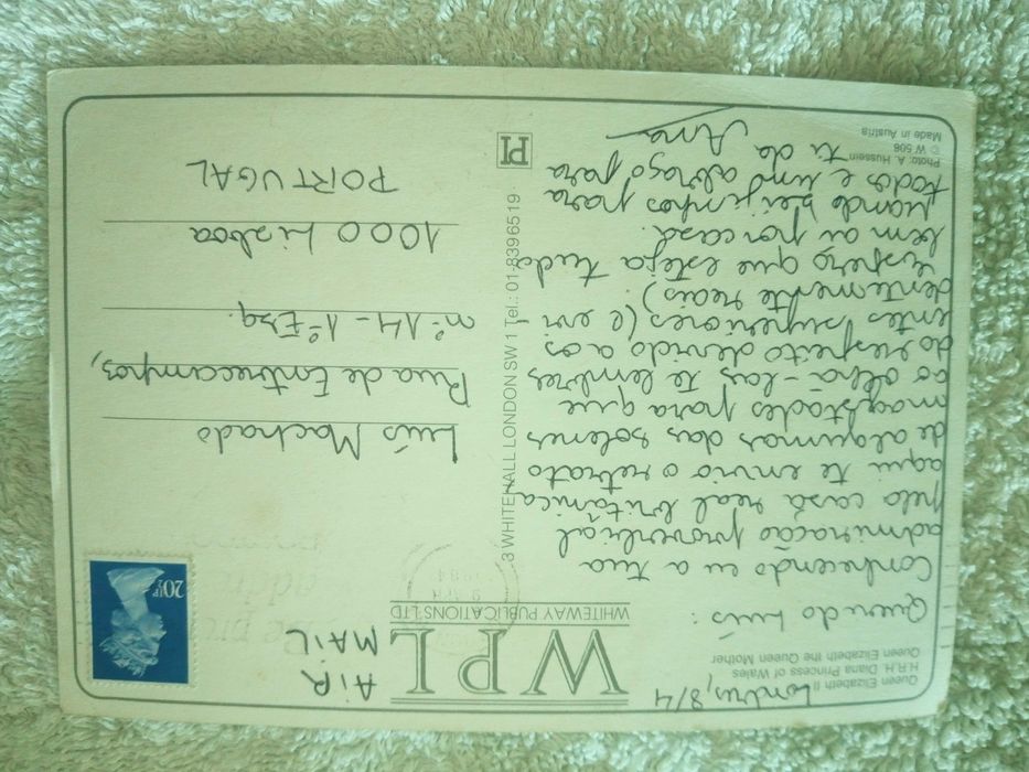Postal da princesa Diana, 1984