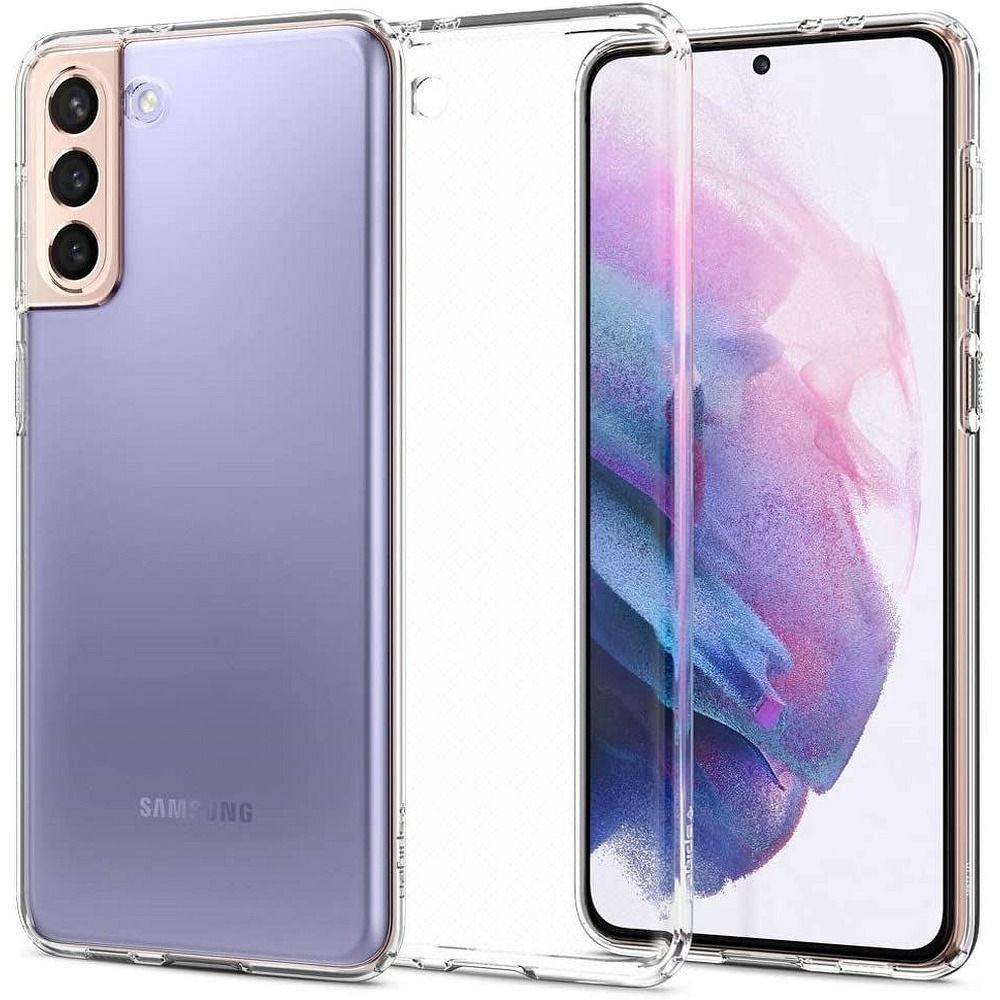 Etui Spigen Liquid Crystal + 2 szt. szkieł real 5D do galaxy S21 FE 5G