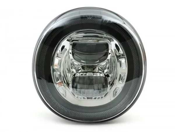 Przód Lampa Reflektor LED Moto Nostra Vespa GTS Soczewki Ring CHROM!