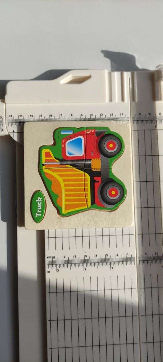 Puzzle Drewniane/ Klocki Ciężarówka Montessori - Nowe w folii!