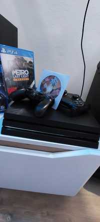 PS4 PRO 1TB 4K 2 Pady 13 Gier PlayStation 4 GTA 5 UFC PES Metro