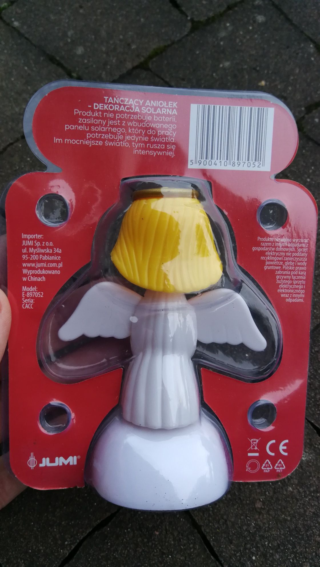 Tańczący aniołek solarny dekoracja
