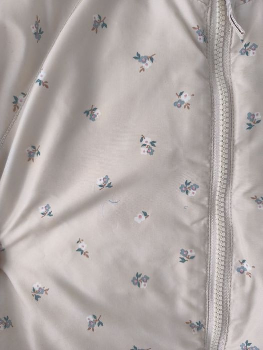 Kombinezon zimowy H&M 104cm beżowy w kwiatki