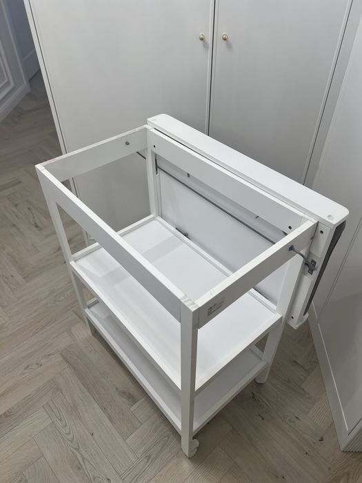 Przewijak wanienka 2w1 drewniany biały Roba