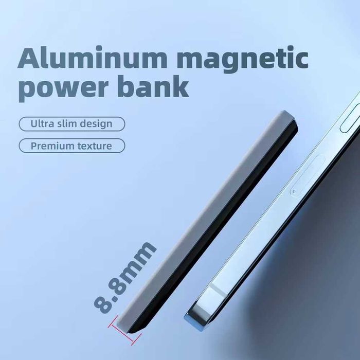 Павербанк Magsafe ultra slim 5000mah 10000mah 20W повербанк магсейф