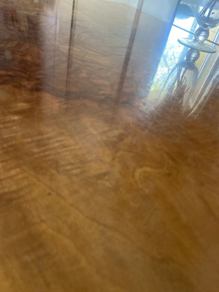 Vintage stół drewno drewniany  orzechowe, lakierowany biurko