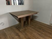 Stół rozkladany 80x120 /180 cm levkas lefkas brązowy 120/80
