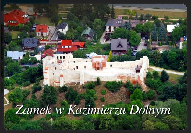 Kazimierz Dolny zamek magnes na lodówkę 9 x 6 cm